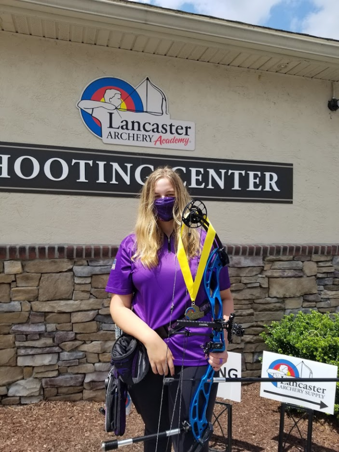 Carson Krahe after winning 1st place at Lancaster Archery Academy in Pennsylvania
