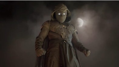 A still of Grant as Khonsu from "Moon Knight" (sourced from IMDB).