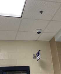 A new camera system has been installed outside of the school building and throughout the hallways.