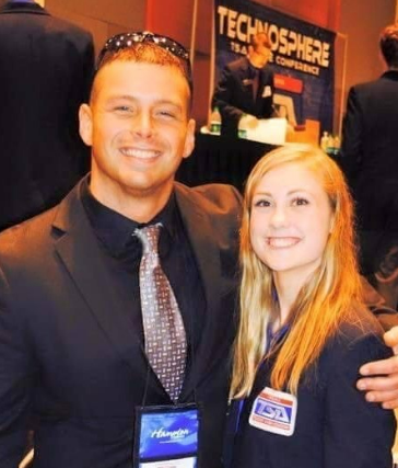 Robert Doolidge poses with Kelsey Stoner, a DRHS Alumni and former DRHS & National TSA president.