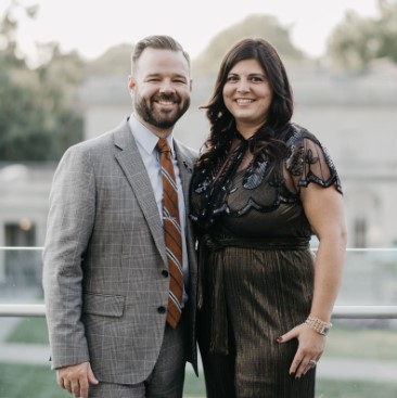 Curt Fritts (left) poses with his wife, Heather.