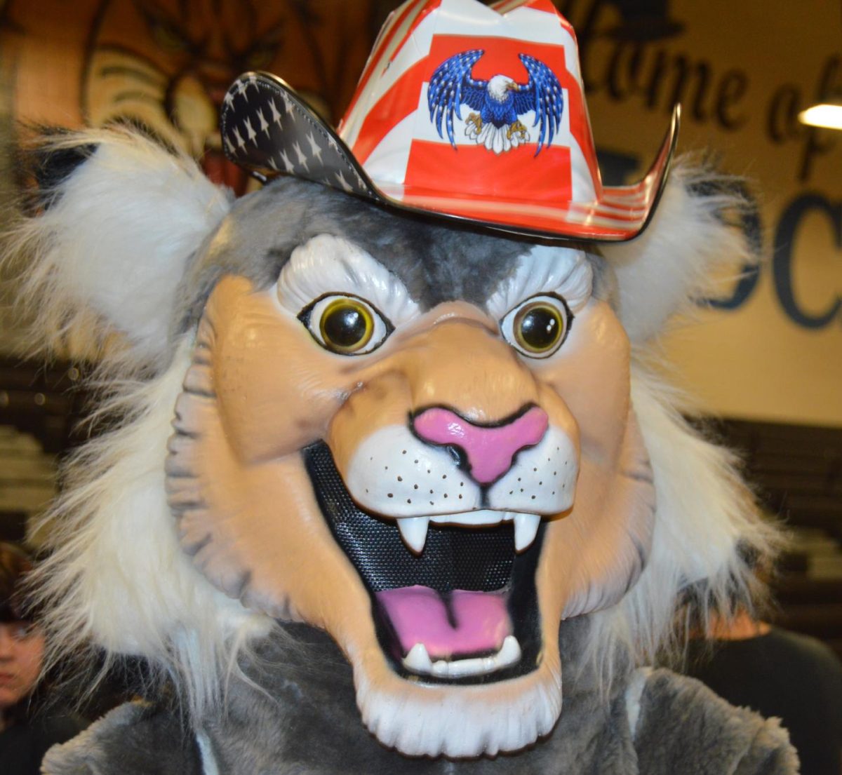 Wildcat mascot dressed for pep rally spirit