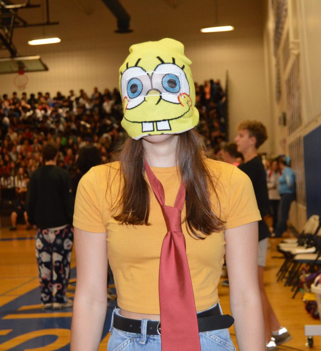 Ellia Nickerson in SpongeBob attire.