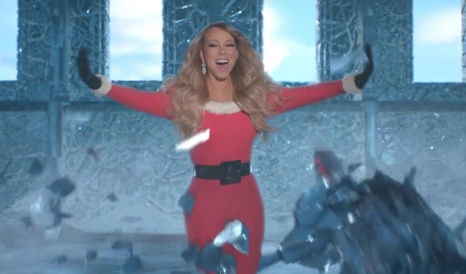 Mariah Carey breaking out of the ice.