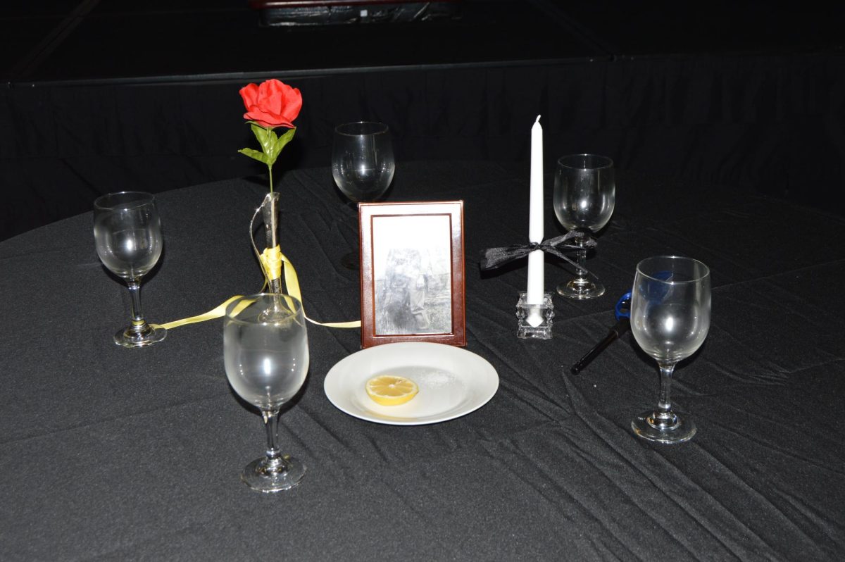 The set up of the Missing Man Table.