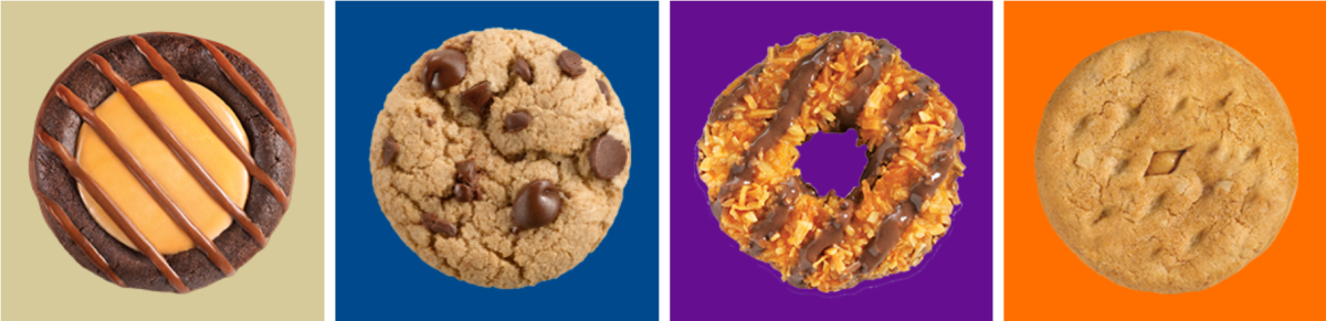 Photo of the different cookies that Girl Scouts are selling in 2024.