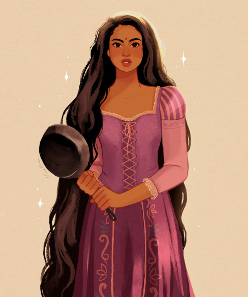 Fan art from Tumbler of Vandanapu as Rapunzel. (Photo courtesy of @a-curious-squirrel)
