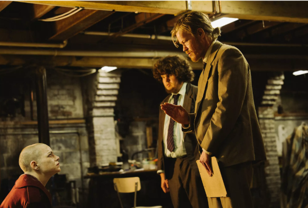 Aidan Delbis and Jesse Plemons start alongside Emma Stone in "Bugonia." 