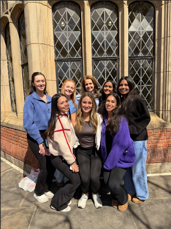 A group of fashion marketing II seniors attend the trip alongside Mrs. Herrmann.

