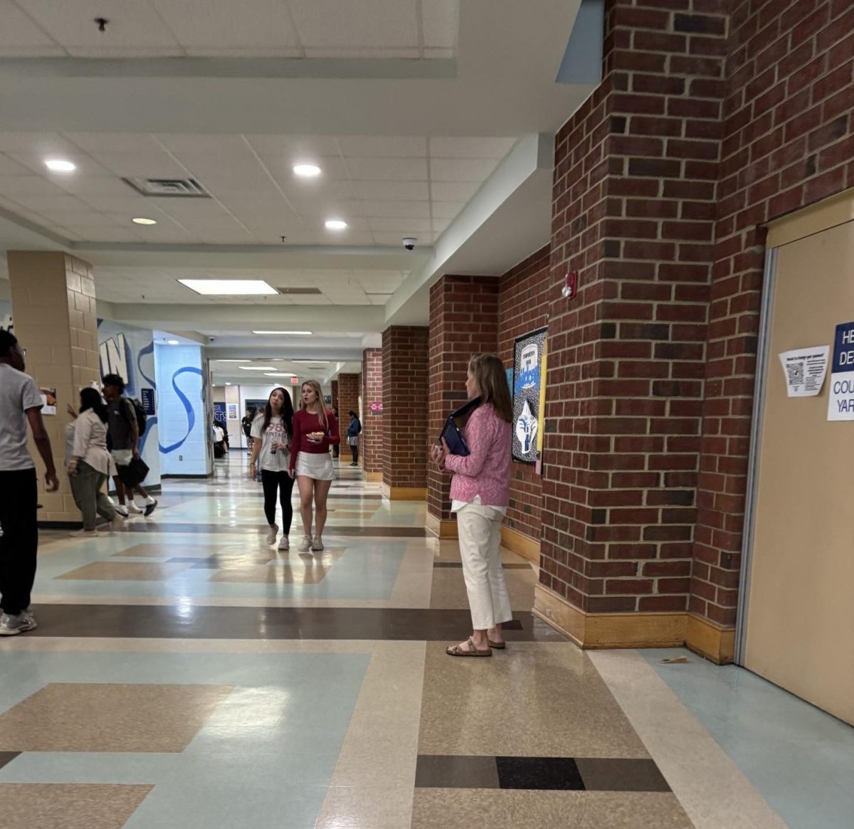 Teacher supervising commons one