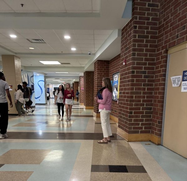 Teacher supervising commons one